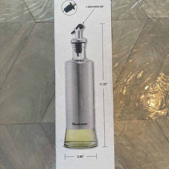 NEW 2 pc Oil & Vinegar Dispenser Set - Brookstone - Picture 2 of 3